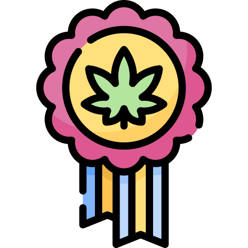 Medal marijuana sports and competition hemp icon