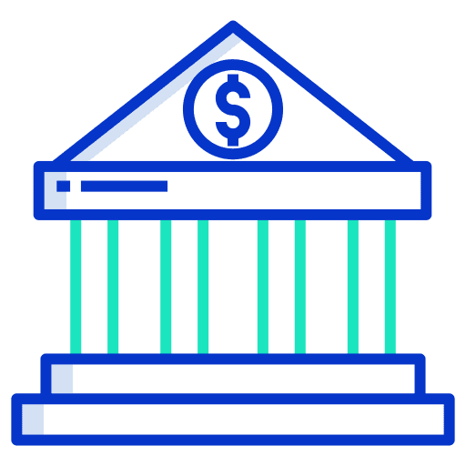 Bank architectonic office bank icon