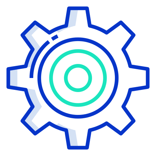 Settings setup work tools gear icon