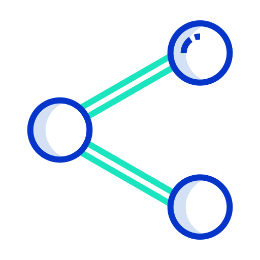 Share ui interface circles icon
