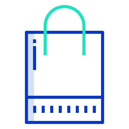 Bag shopper store supermarket icon