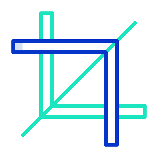 Crop tool ui art and design icon