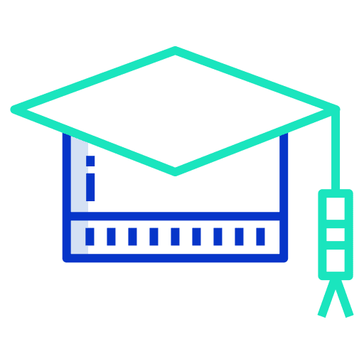 Graduation cap mortarboard education icon