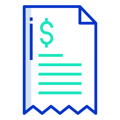 Invoice order receipt tax icon