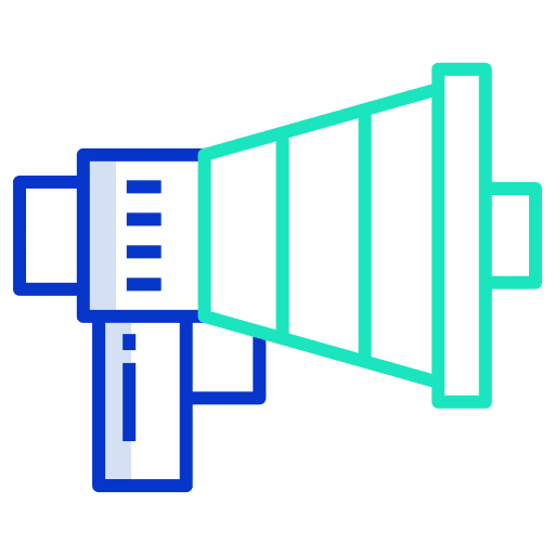 Loud speaker megaphone speaker tools and utensils icon