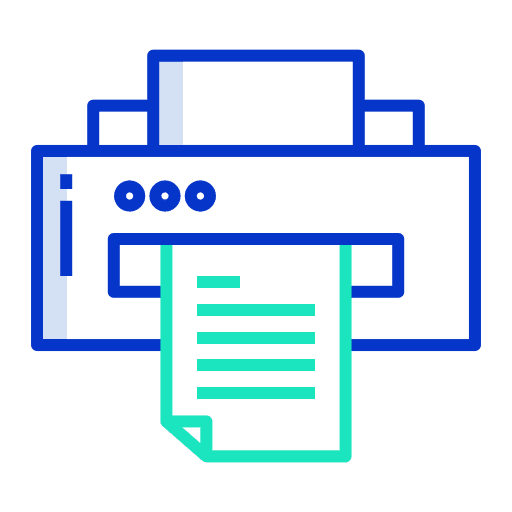 Printer print cards technology tools and utensils icon
