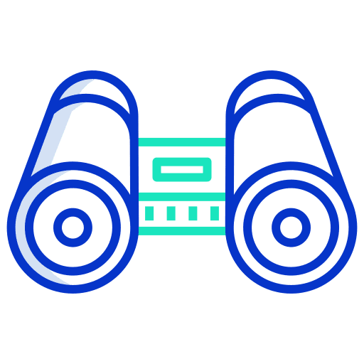 Binocular see eye vision icon