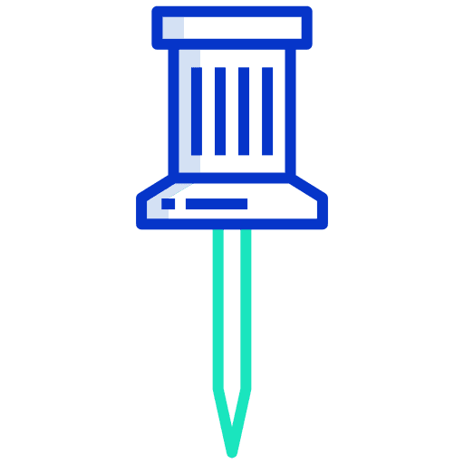 Push pin miscellaneous attachment pin icon