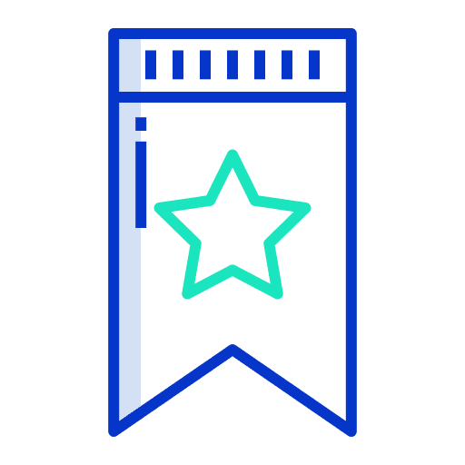 Ribbon ui bookmark insignia icon