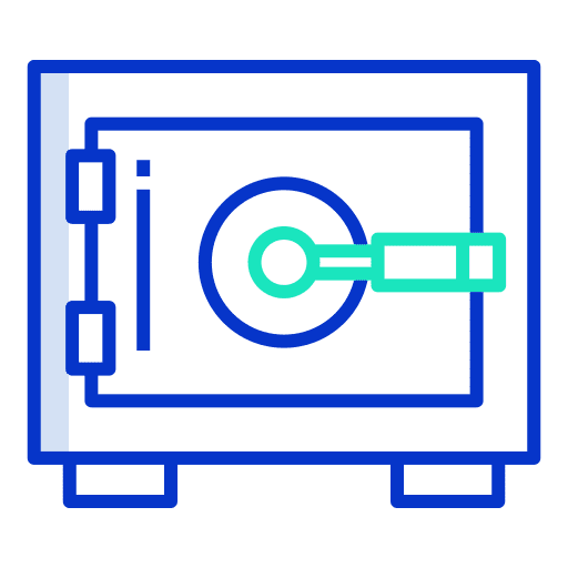 Safe box business and finance deposit box safe box icon