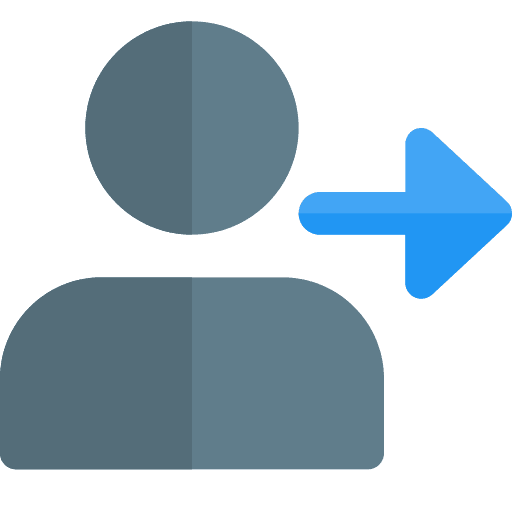 Exit multimedia option profile right arrow icon