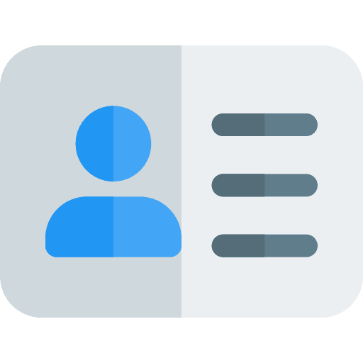 Id card card identity identification icon