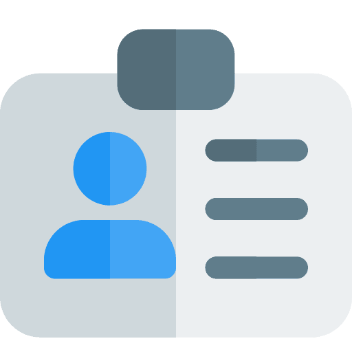 Pass card business employee icon