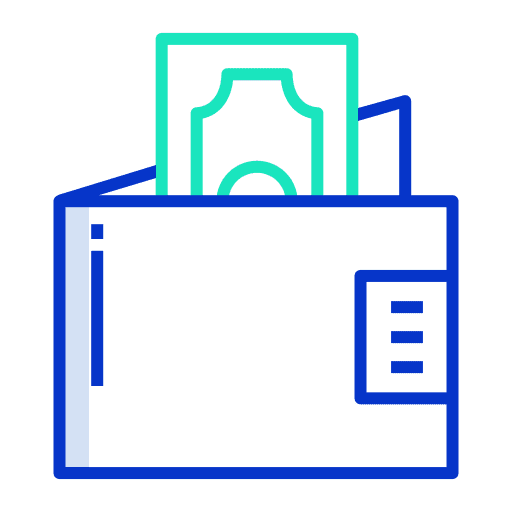 Wallet card business and finance finance icon