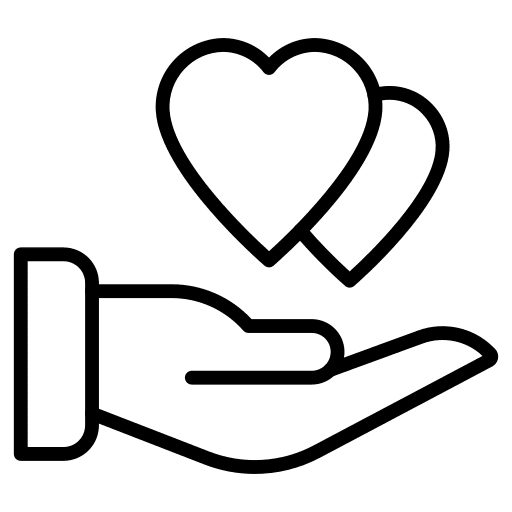 Give love compassion hand give love icon