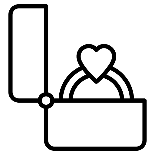 Ring jewelery box fashion icon