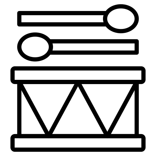 Drum kit percussion drum kit drumstick icon