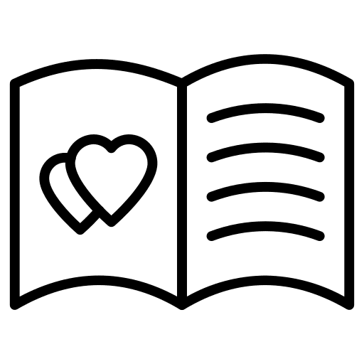 Book book romantic education icon