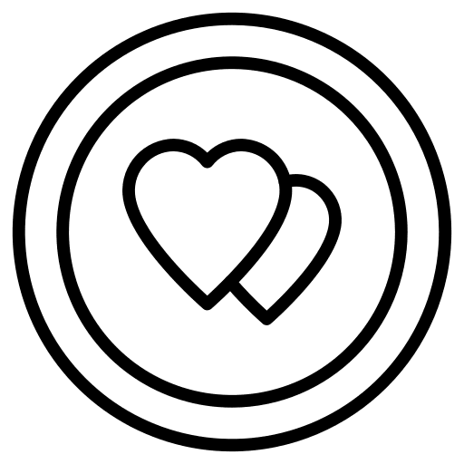 Heart love and romance romantic heart icon