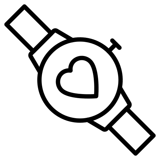 Smart watch fashion hand watch heart icon