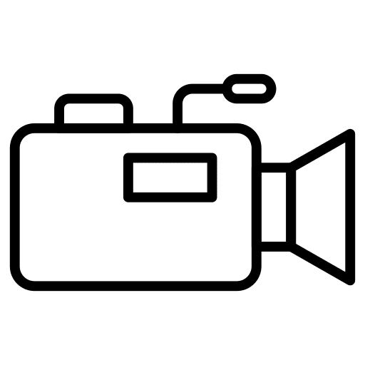 Video camera film record video icon