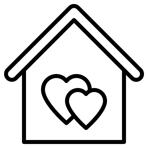 Home hearts house love icon