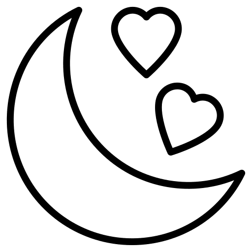 Moon love moon love and romance icon