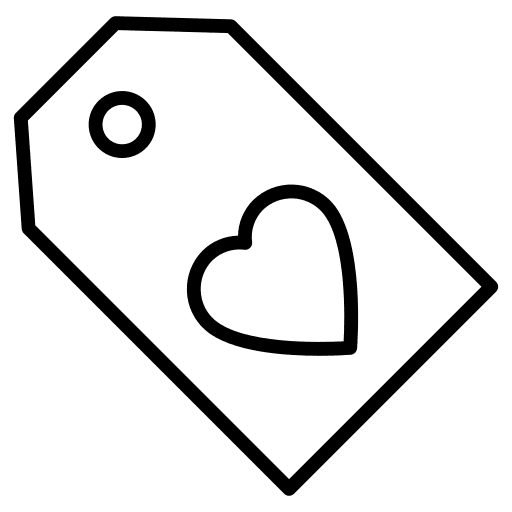 Tag love and romance label love icon