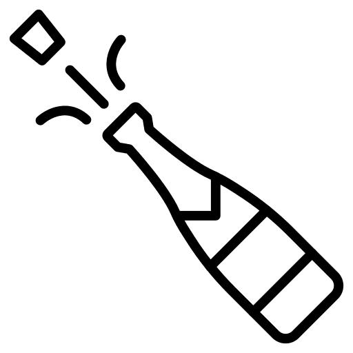 Wine bottle celebration food and restaurant wine bottle icon