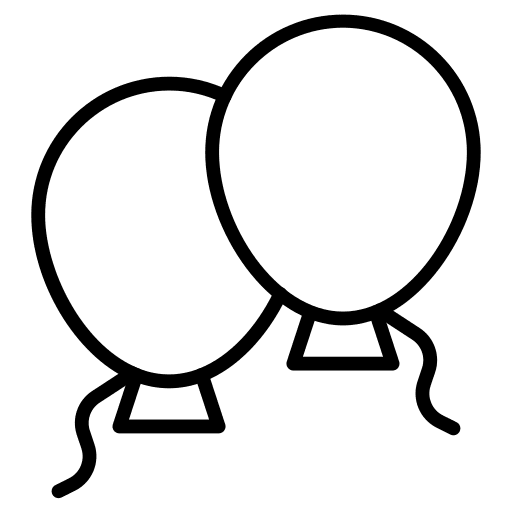 Balloons decoration party birthday and party icon