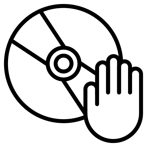 Dvd cd hand compact disc icon