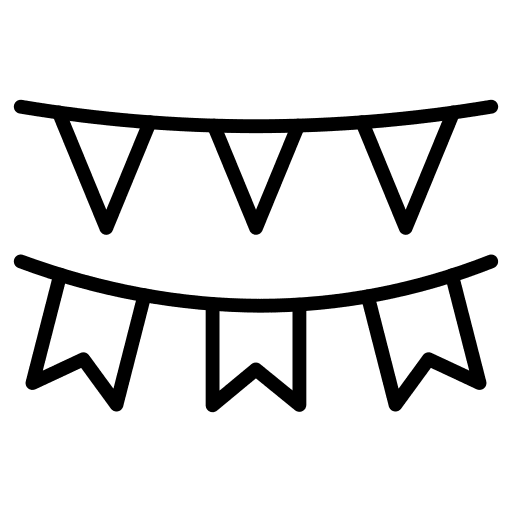 Garlands birthday and party birthday party icon