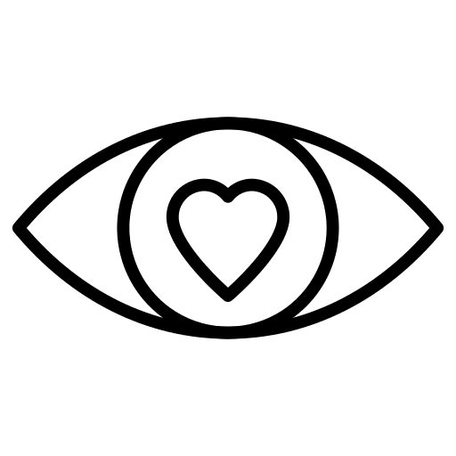 In love eye love and romance fall in love icon