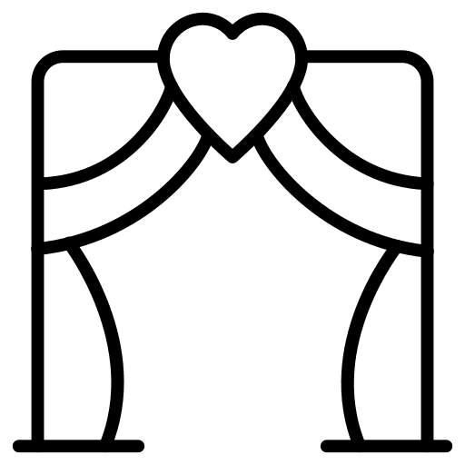 Wedding arch wedding heart wedding arch icon