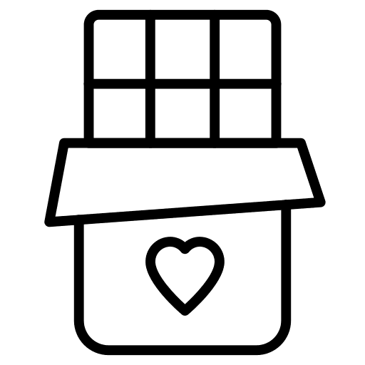 Chocolate bar sweet food and restaurant chocolate icon