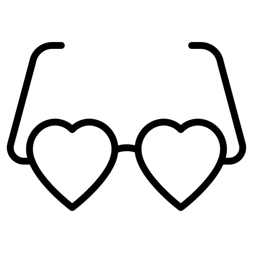 Heart glasses eyeglasses fashion heart glasses icon