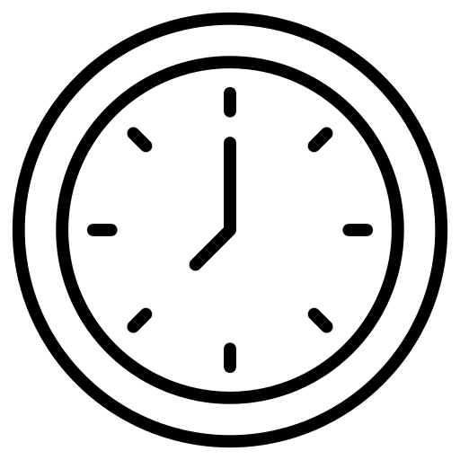 Clock time and date idle time icon