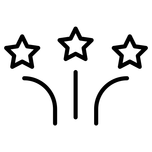 Stars celebration birthday and party party icon