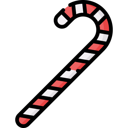 Candy cane christmas sweet candy cane icon
