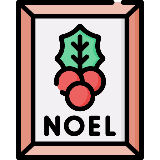 Frame noel celebration mistletoe icon