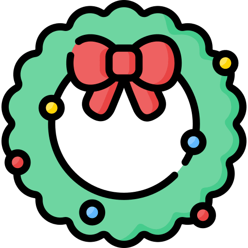 Wreath christmas xmas merry christmas icon