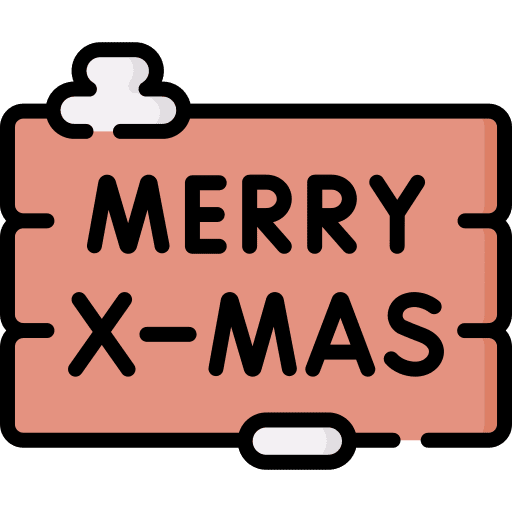 Merry christmas merry christmas board ornament icon