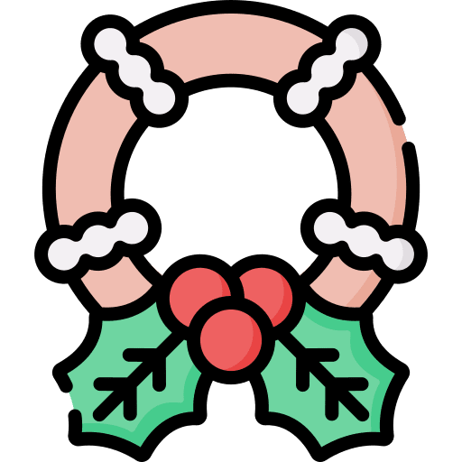 Wreath christmas wreath decoration icon