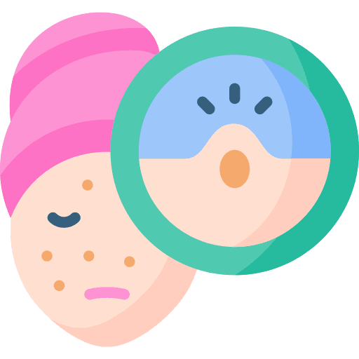 Acne face spots acne icon