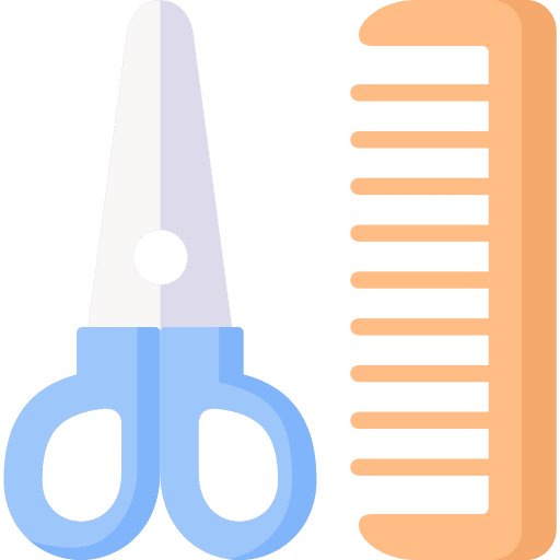 Haircut haircut scissors comb icon