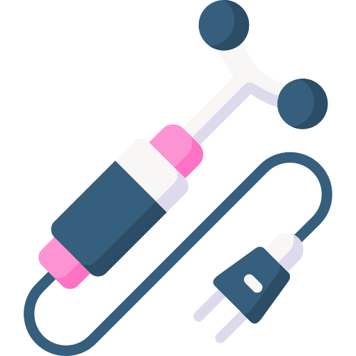 Microcurrents female user electronics treatment icon