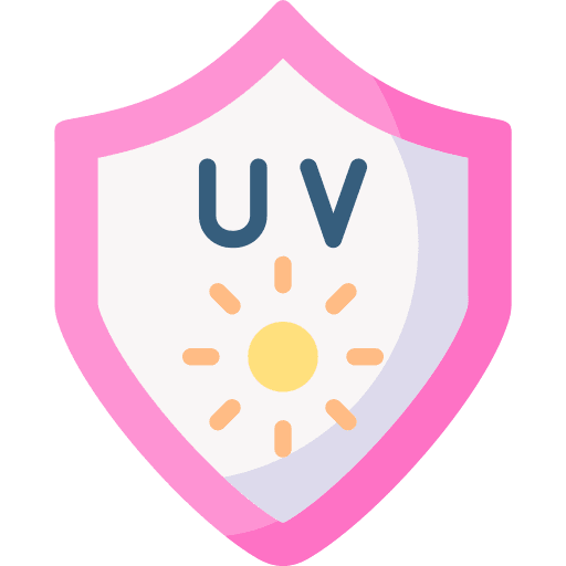 Uv protection skin shield security icon