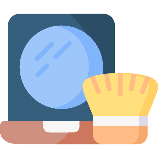 Blush blush blush brush mirror icon