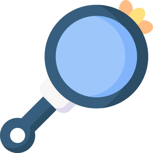 Hand mirror beauty accessory hand mirror icon