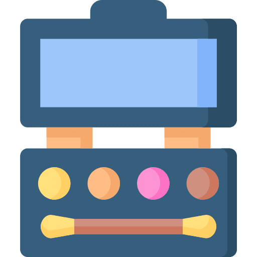 Eye shadow grooming cosmetics brush icon